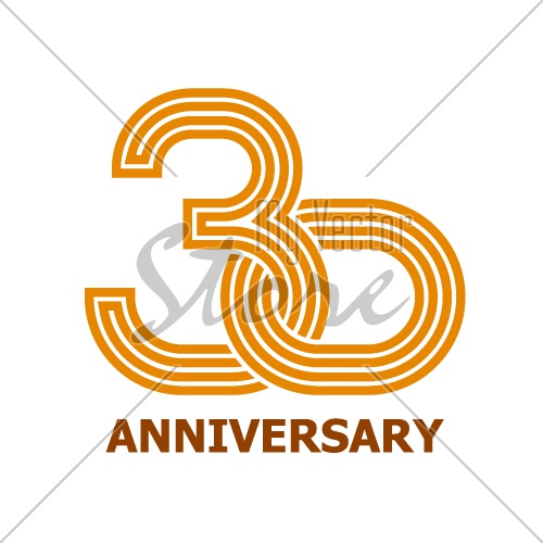 30 years anniversary symbol vector