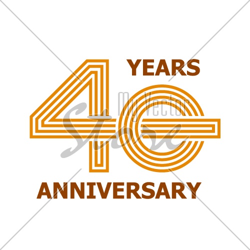 40 years anniversary symbol vector