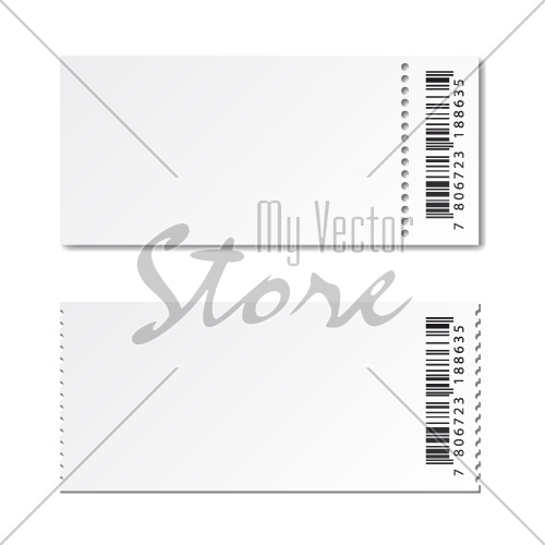blank white paper ticket vector
