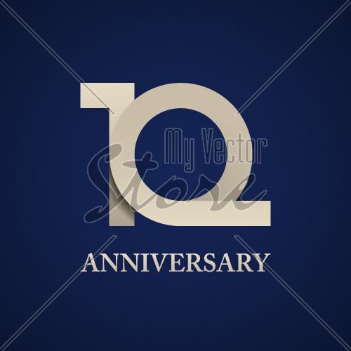 10 years anniversary paper number vector