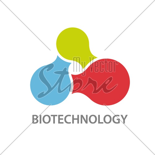 biotechnology molecule symbol vector