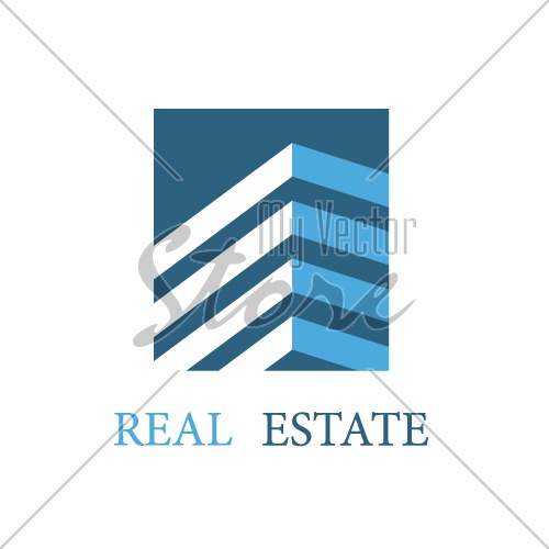 real estate architecture icon vector