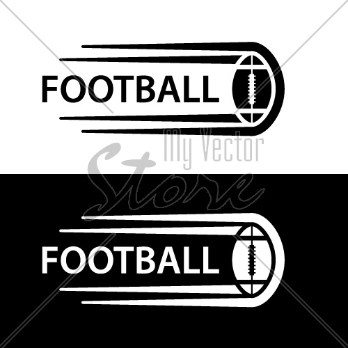 american football ball motion line symbol vector