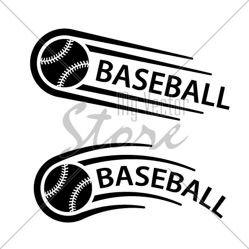 baseball ball motion line symbol vector