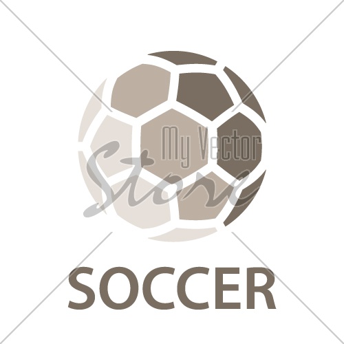 soccer ball brown icon symbol vector