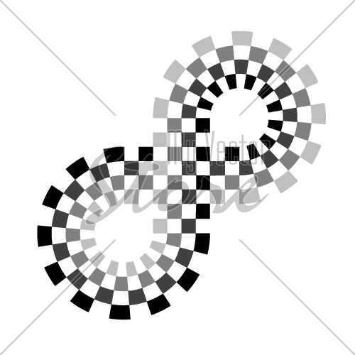 checkered racing circuit symbol vector