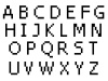 vector pixel font - uppercase characters