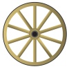 vector Old Wooden Wheel