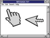 vector nostalgic window including cursors