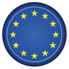 vector badge EU flag