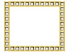 vector golden frame with diamonds