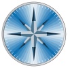 Vector blue compass