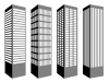 vector skyscraper symbols