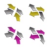 vector 3d shiny arrows