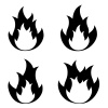 vector fire flame symbols