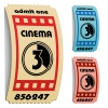 vector 3d curled cinema tickets