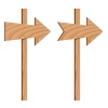 vector wooden direction arrows