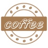 vector coffee beans stamp