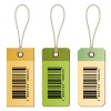 vector barcode cardboard tags