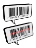 vector barcode speech bubbles