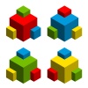 vector 3d abstract cubes