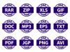vector document icon stamps