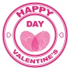 vector valentine stamp