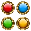 Vector vintage glossy buttons