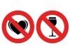 vector no allowed love and alcohol marks
