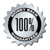 vector money back guaranteed label