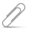 vector chrome paperclip
