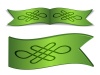 vector ribbons with endless celtic knot