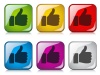 vector thumbs up buttons