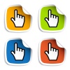 vector smooth cursor hand stickers