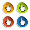vector smooth cursor hand stickers