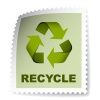 vector recycle post stamp