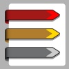 vector arrow ribbon signs