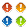 vector exclamation mark labels