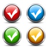 Vector positive checkmark buttons