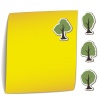 vector yellow bend paper with tree magnet