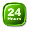 vector green 24 hours button