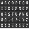 vector alphabet of black mechanical panel