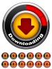 vector chrome download buttons