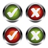 vector chrome checkmarks buttons