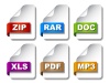 vector colored document icons