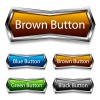vector shiny chrome web buttons