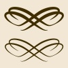 vector calligraphic bow design element