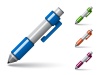 vector glossy colored pen icons