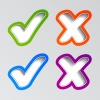 vector stylish checkmark stickers