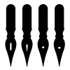 vector vintage ink pen nibs